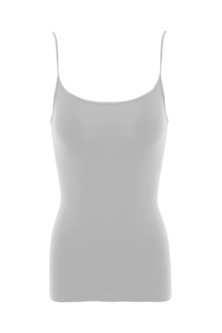 Seamless Long Camisole -Light Grey-One Size Fits Most