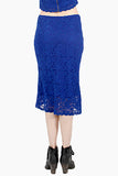 Sapphire Lace Midi Skirt
