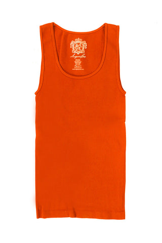 Original Seamless Ribbed Tank Top-Bright Rust