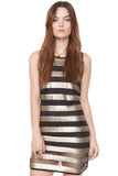 Gilded Stripes Dress