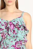 Sage in Ruffles Dress