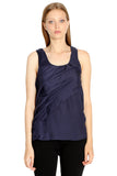 Navy Drapery Top