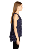 Navy Drapery Top