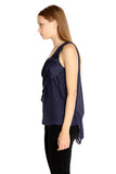 Navy Drapery Top