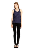 Navy Drapery Top