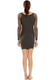 Mesh Long Sleeve Seamless Dress