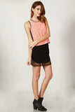 Neon Tweed Top