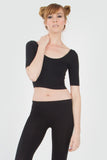Seamless 1/2 Sleeve Crop Top