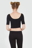 Seamless 1/2 Sleeve Crop Top