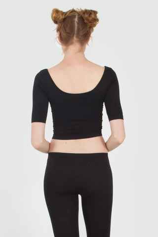 Seamless 1/2 Sleeve Crop Top