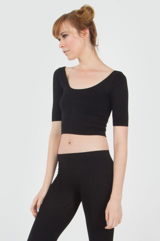 Seamless 1/2 Sleeve Crop Top