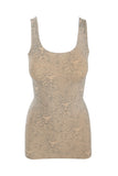 Printed Lace Seamless Basic Tank