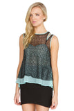 Minty Mesh Top