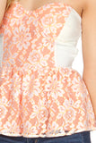 Mixed Oranges Peplum Top