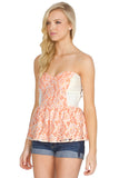 Mixed Oranges Peplum Top