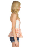Mixed Oranges Peplum Top