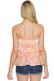 Mixed Oranges Peplum Top